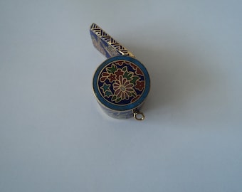 Vintage Cloisonne Enamel Whistle pendant