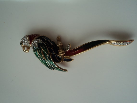 Attwood & Sawyer Parrot brooch - image 1