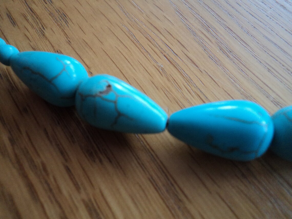 Real Loose turquoise beads 53g Etsy