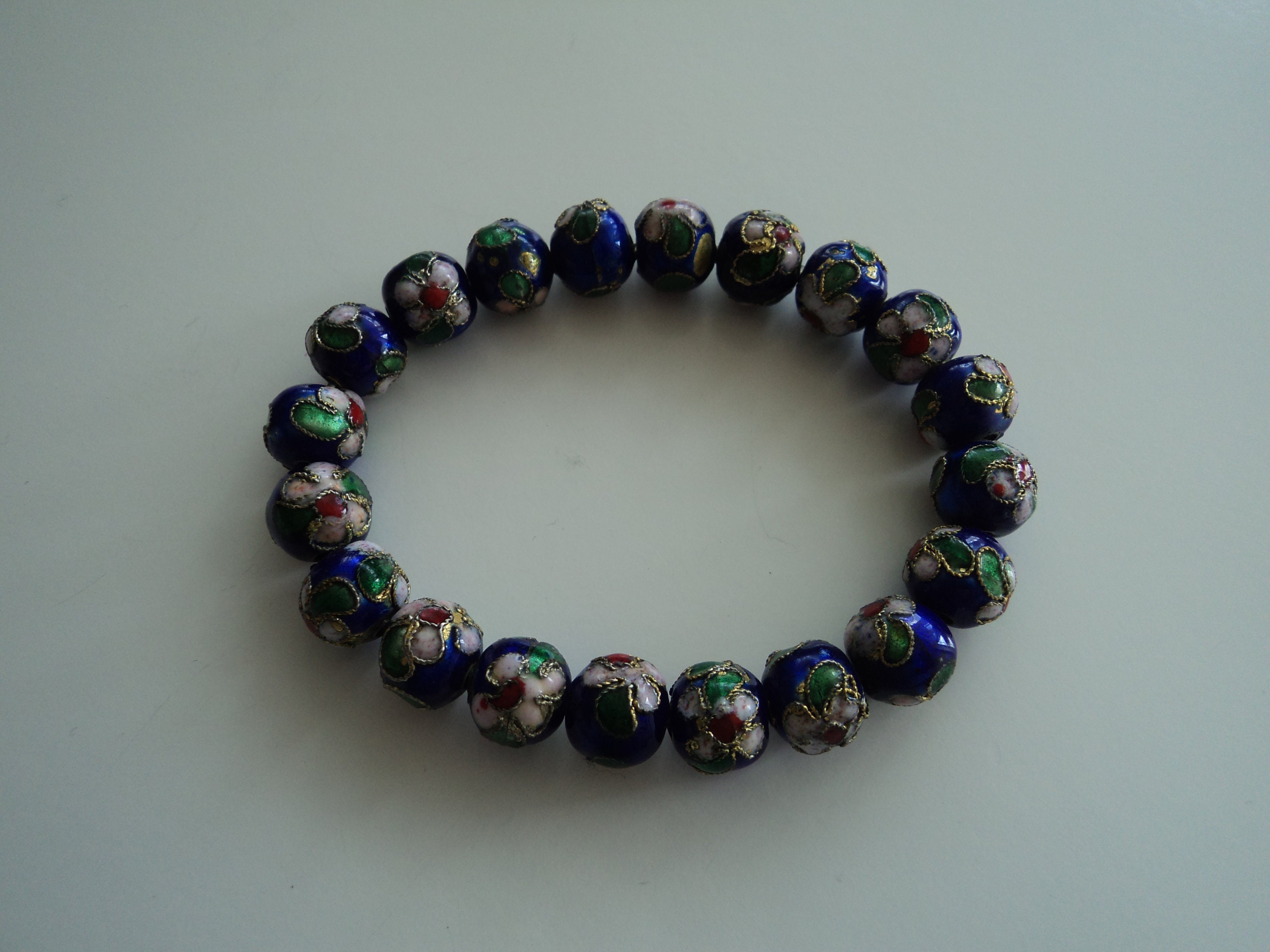Cloisonne bead deals bracelet