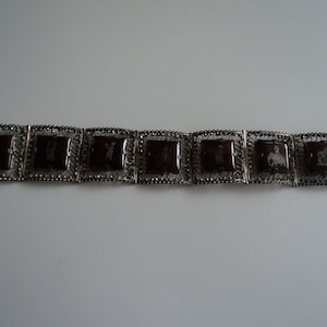 Pulsera vintage &quot;Faux&quot; tortuga plata motivo indio