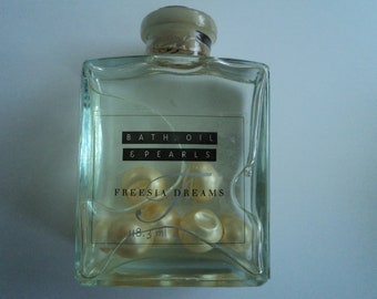 Vintage new Freesia Dreams bath oil & pearls