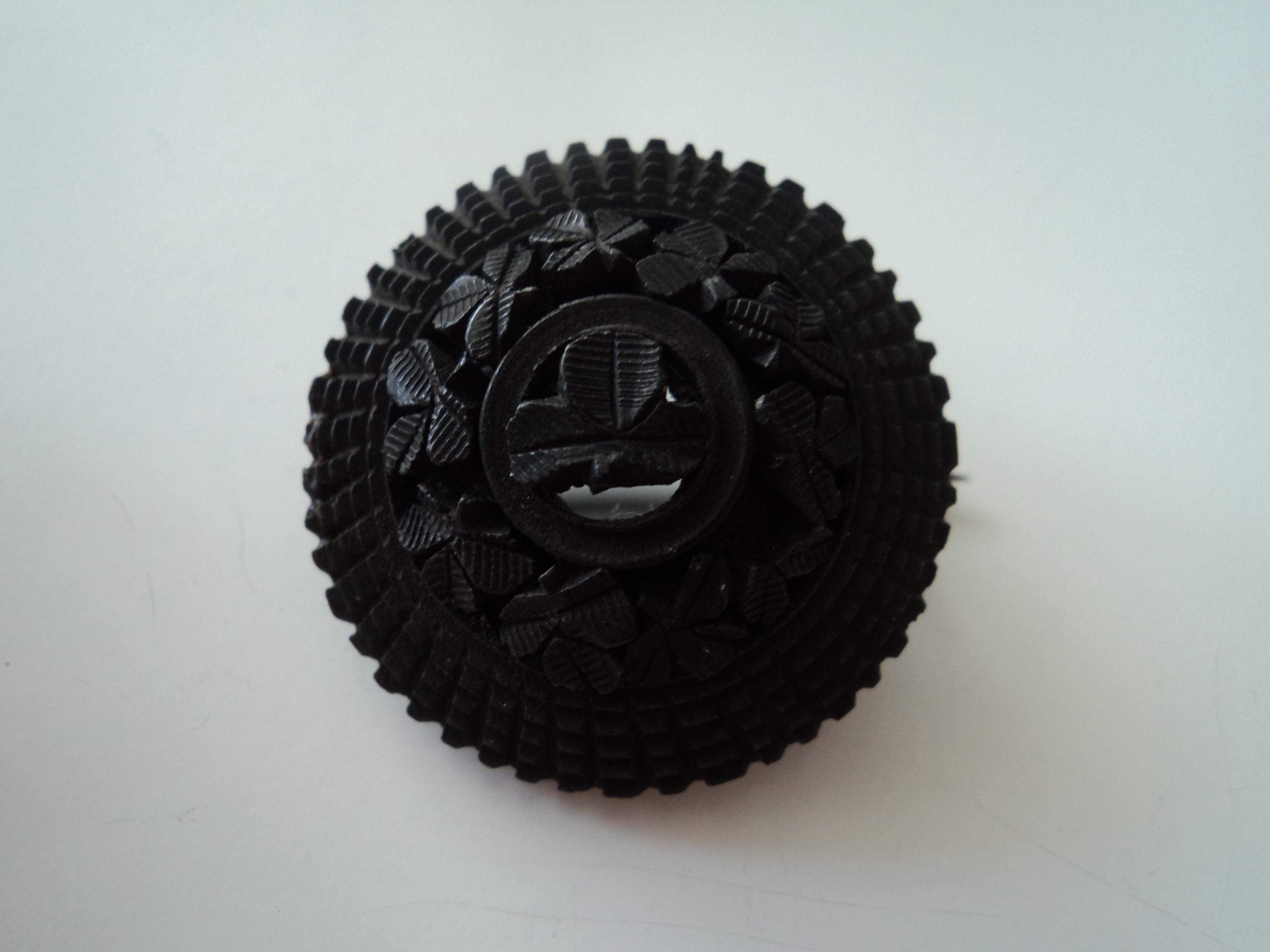 Victorian Irish Bog Oak Mourning Brooch - Etsy
