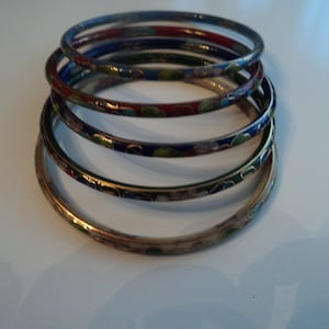 Vintage lot Cloisonne Enamel bracelets