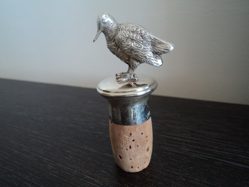 925 Silver Bird Bottle Stopper for Wine Etsy