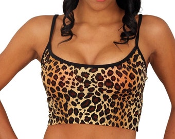 Leopard Cami Crop Top By Sassy Assy