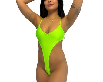 Sassy Neon Green Monokini Swimwear Or Stage outfit !
