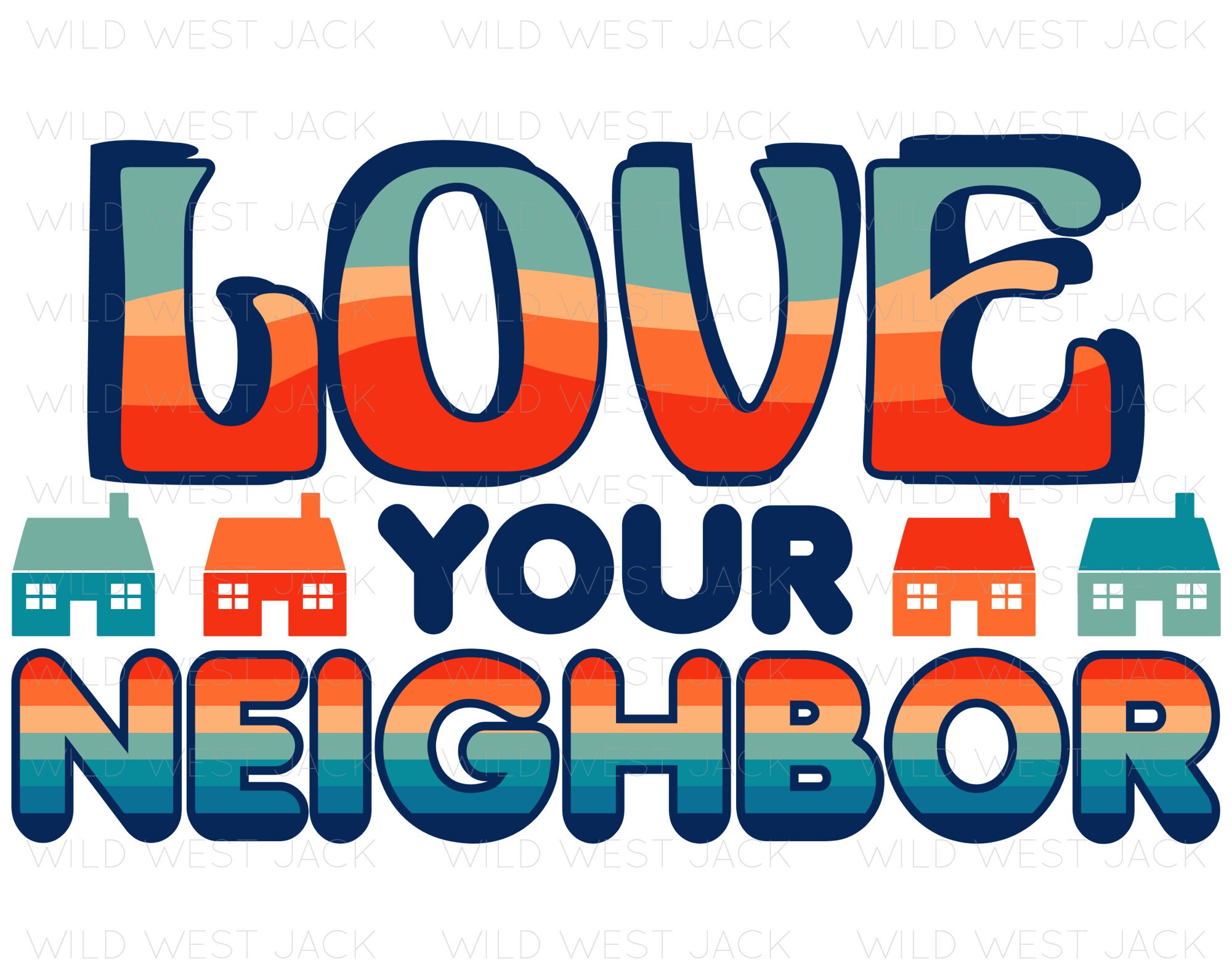 Love Your Neighbor Digital Download Sublimation PNG | Etsy