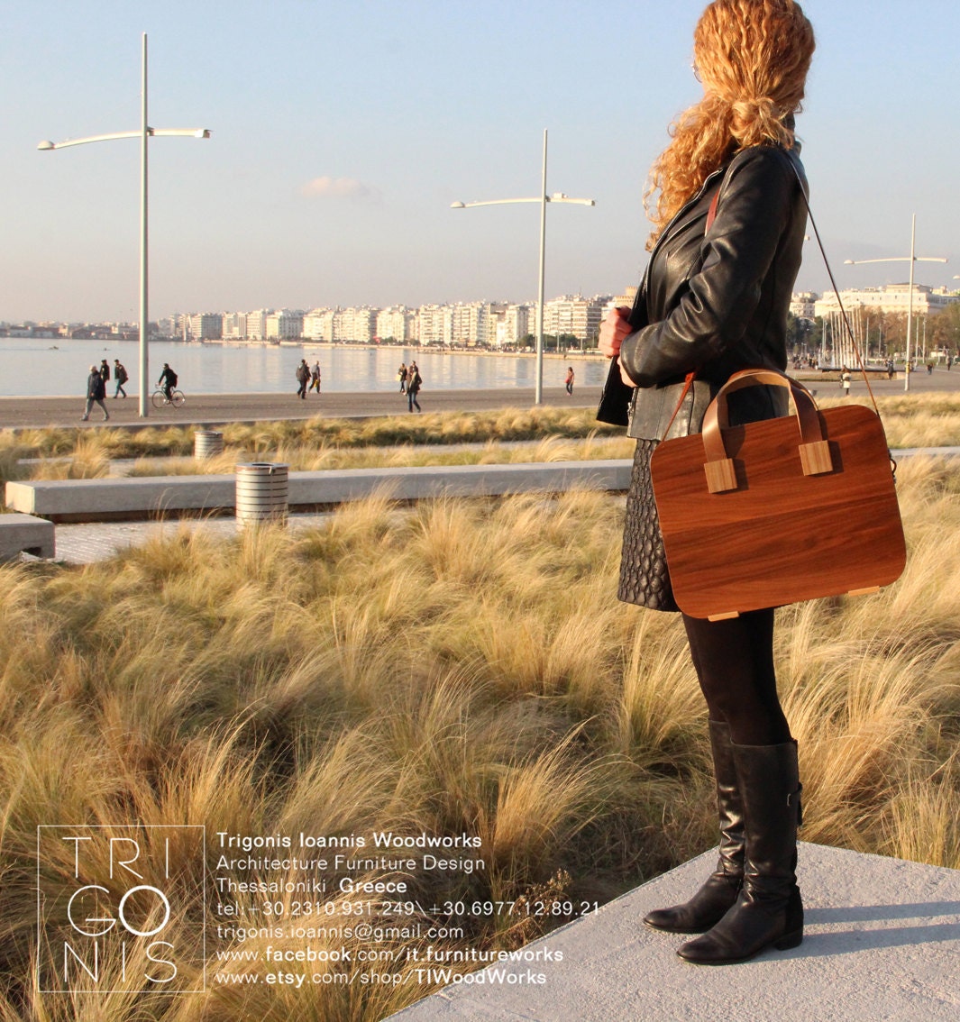 Handmade Wooden Document Bag and MacBook Case. Etsy