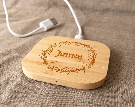 The One Ring Wooden Wireless Charger Lord of the Rings LOTR