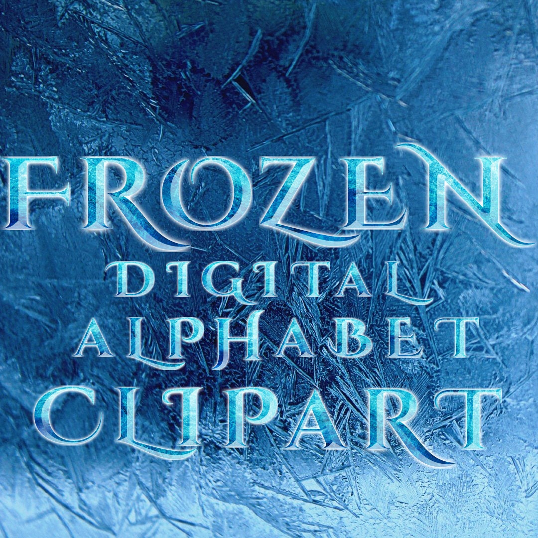 Frozen Alphabet Clipart Frozen Letters Numbers Clipart Etsy