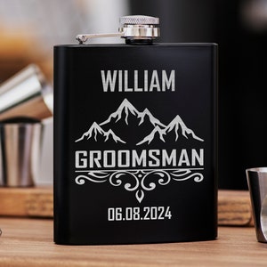 Groomsman Geschenk Flasche, personalisierte Groomsmen Flaschen 210 ml, Junggesellenparty Flaschen, Groomsmen Geschenke, Trauzeuge Flasche / Geschenkset