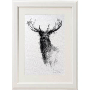 Red stag sketch Limited edition fine art print from original drawing. Free shipping. image 3