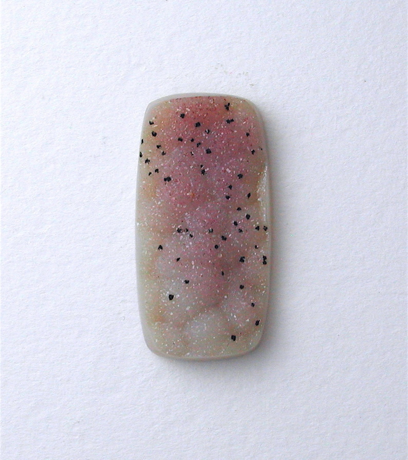Natural Drusy Agate Cabochon 32mm x 16.5mm Not Dyed