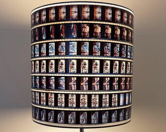 Pantalla de lámpara de Los Cazafantasmas 2, tira de película reciclada de 35 mm
