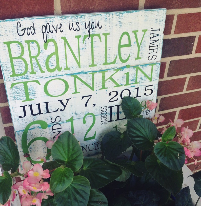 Birth Announcement Sign I Birth Announcement Wall Art I Baby Etsy