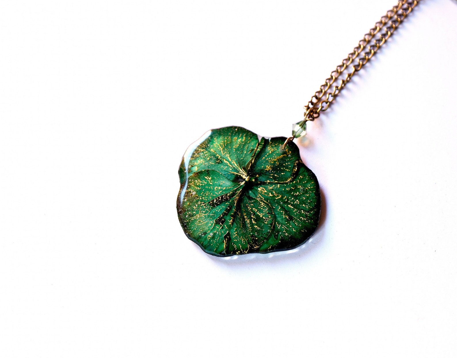 Real Plant Jewelry Green Gift Pendant Jewelry Art Nature Etsy