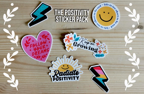 Positivity Sticker Pack, Positive Stickers, Quote Stickers, Hand  Illustrated Sticker, Typography Quote, Waterproof, Water Resistant Stickers  
