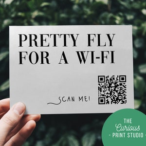 Wi-Fi QR Code Print, A5 Print, 5 x 7&quot; print, WiFi Print, QR Code, Personalised WiFi Sign, Custom Network Sign, New Home, Welcome Signage