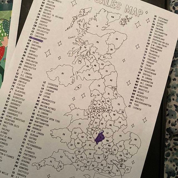 Maps Postcode Wall Map SK Stockport Paper Curriculum Resources School