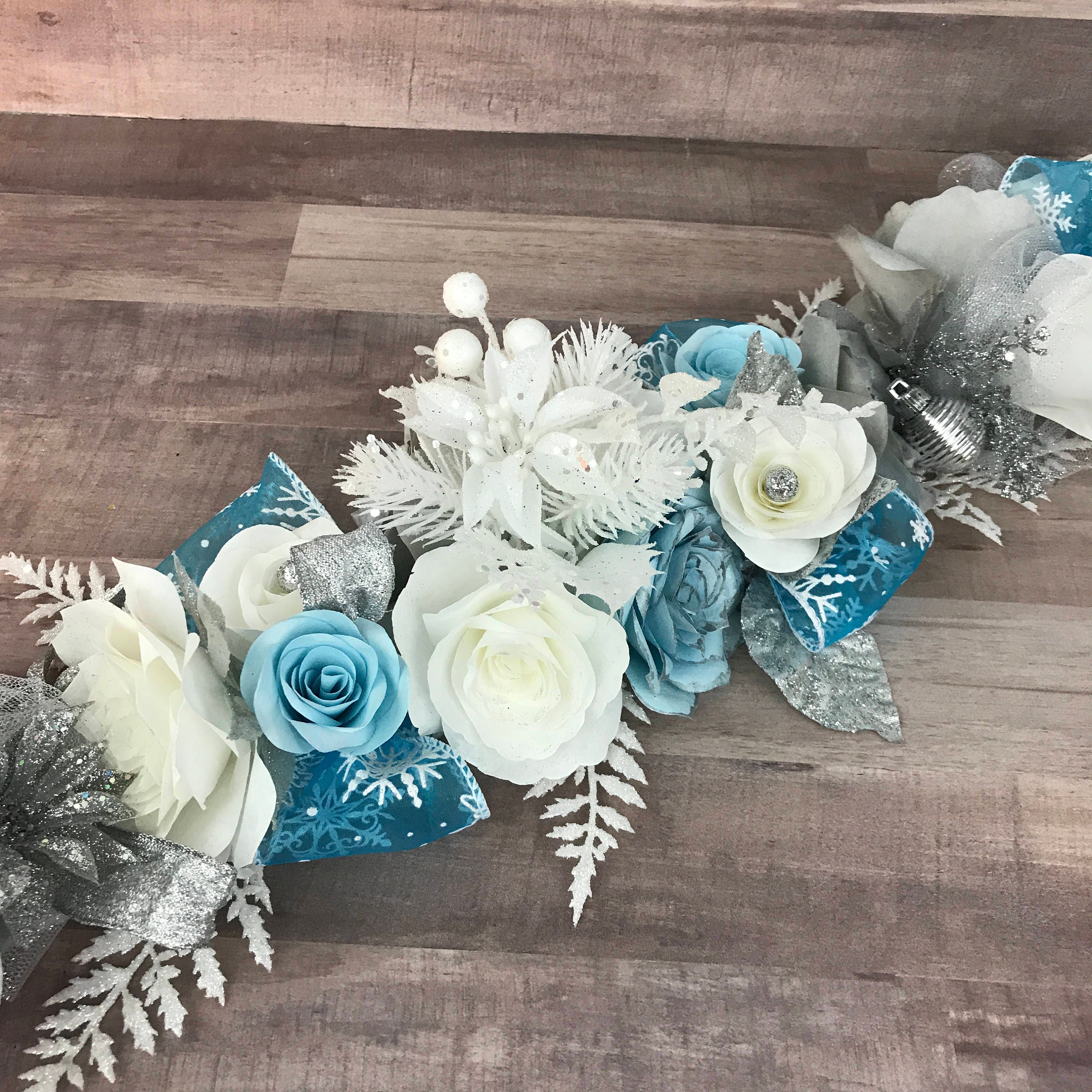 Christmas Garland Christmas Table Runner Holiday Table Etsy