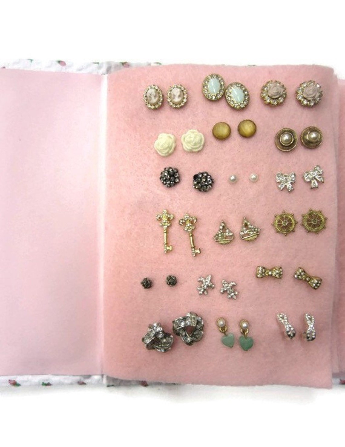 Stud Earring Book Earring Storage Book Earring Organizer Etsy