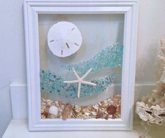 Beach Decor Sea Glass Housewarming Gift Bathroom Art Etsy