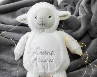 Kuscheltier Lamm mit Name | Kuscheltier personalisiert | Geschenkidee Weihnachten