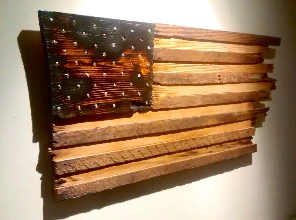 Rustic Wood American Flag - Etsy