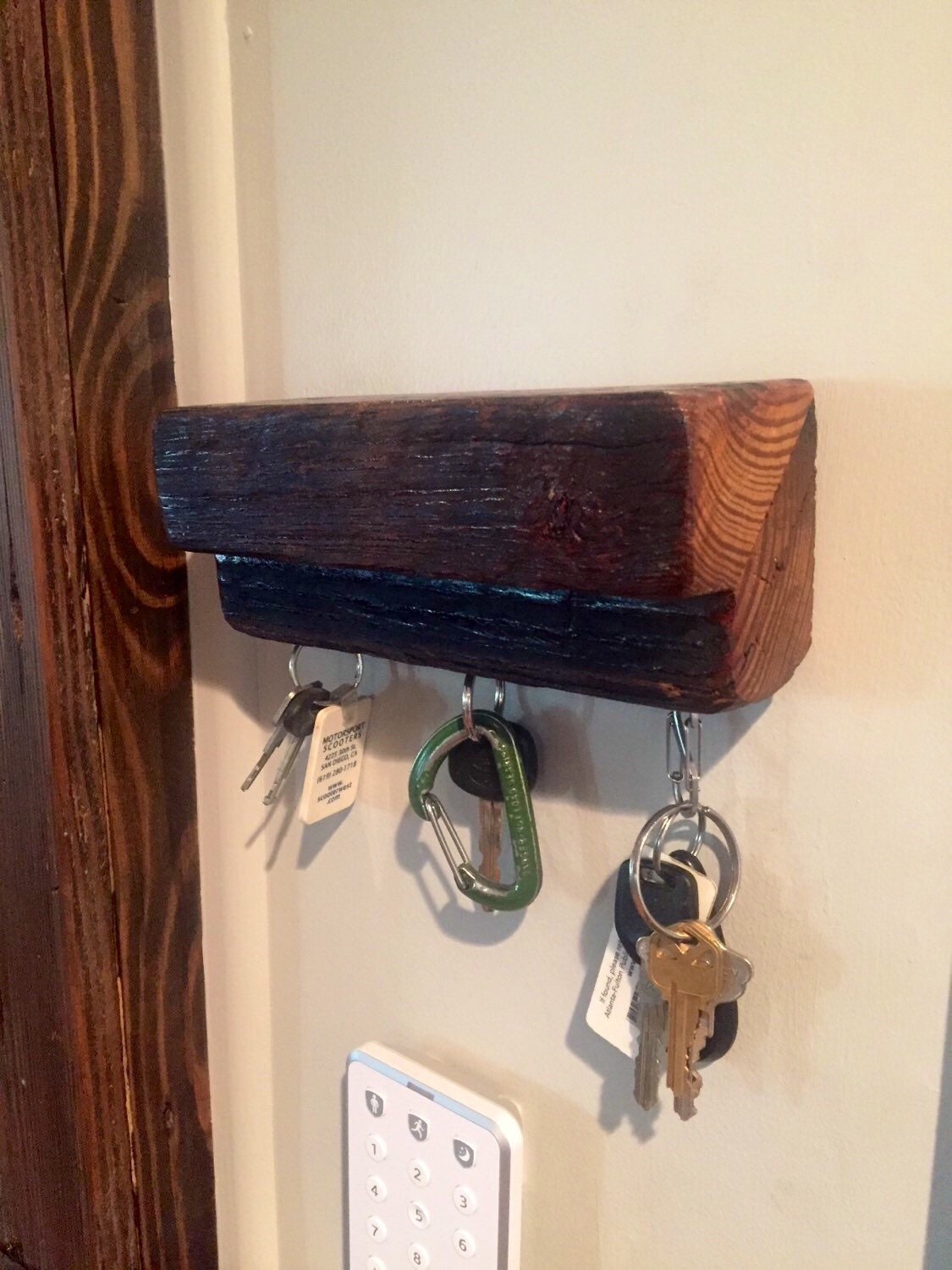 Reclaimed Key Rack Reclaimed Wood Shelf and Magnetic Key Holder - Etsy