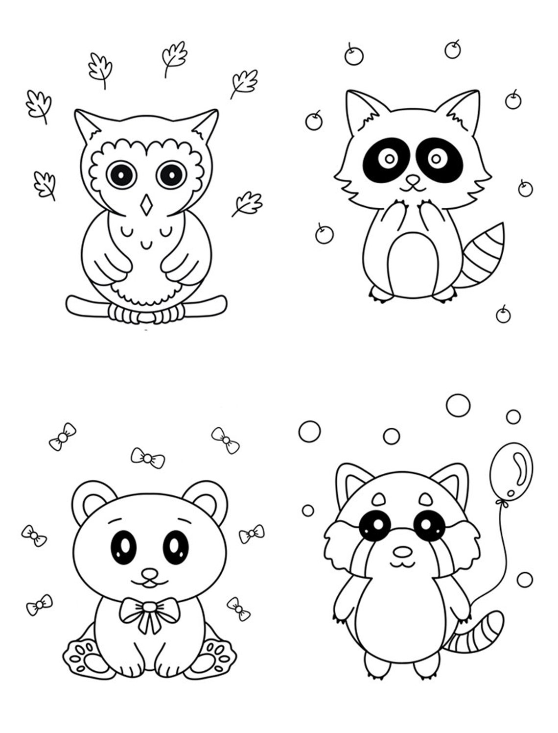 13 Cute Animals Coloring Pages for Kids Coloring Pages Printable