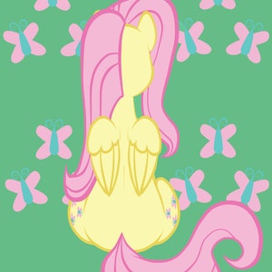 Fluttershy Butt Postcard Print