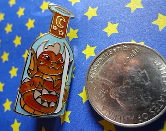 Bottled Dragon Enamel Pin: Mars