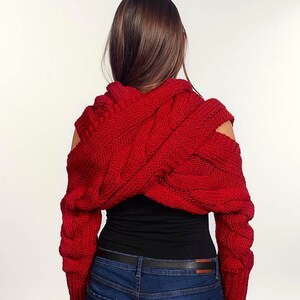 Red Merino Women Wool Scarf, Hand Knit Red Warm Shawl, Winter Fashion Clothing, Bohemian Shawl, Wrap Scarf, Extravagant Shawl, Wrap Shawl