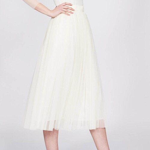 Wedding Skirt, White Midi Skirt, Formal Skirt, Bridal Skirt, Party Skirt, Beach Wedding Skirt, Boho Wedding Skirt, Satin Skirt, White Skirt