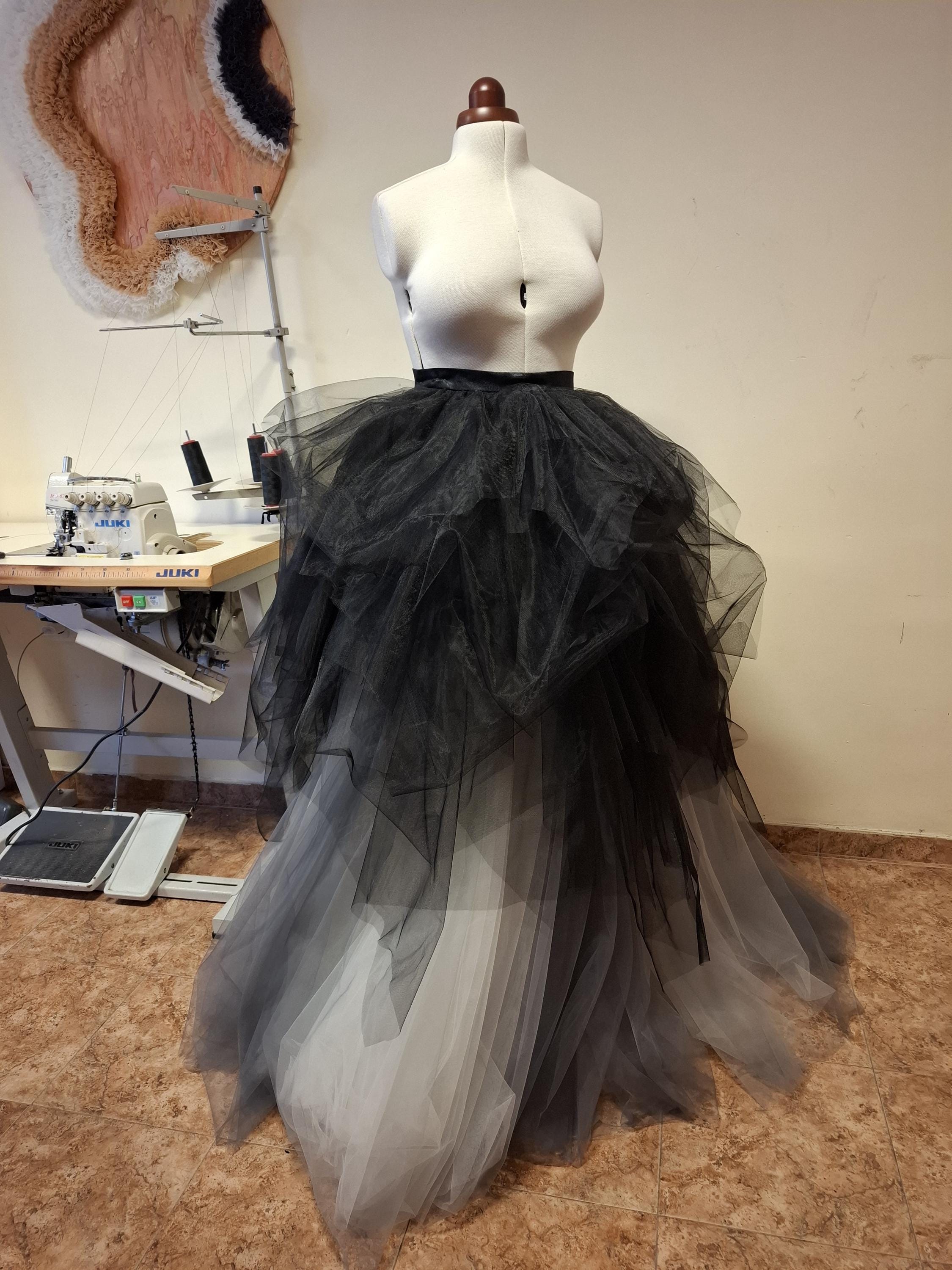 Black Dramatic Bridal Skirt