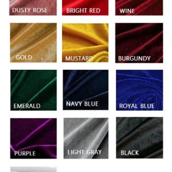 Stretch Velvet Fabric By the Yard, Polyester Velvet, Fabric for Dress, Fabric for Bows