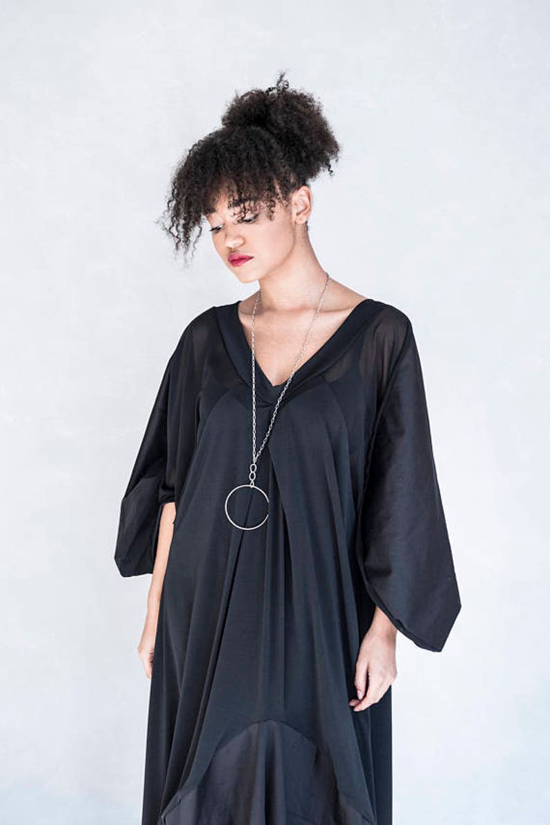 Black Wedding Dress Maxi Dress Black Kaftan Long Dress - Etsy