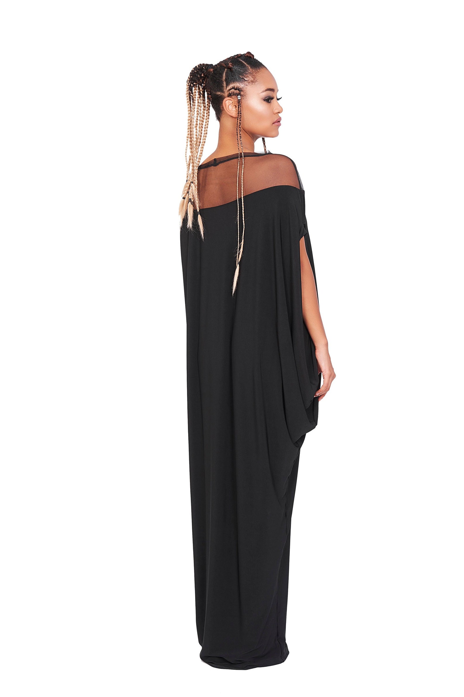 Black Maxi Dress Plus Size Maxi Dress Black Jersey Maxi | Etsy