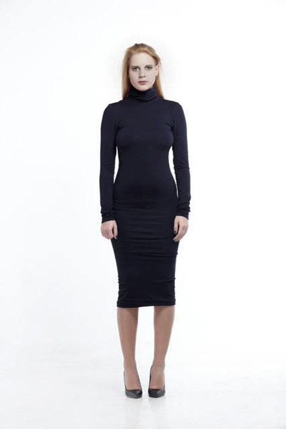 bodycon turtleneck sweater dress