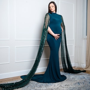 green sequin maternity dress Forest Green Sequin Mock Neck Tie Back Maternity Dress  PinkBlush