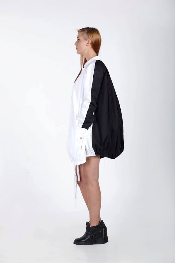 Tunic Top, Cotton Shirt, Oversized Tunic, Balloon Dress, Maxi Shirt, Monochrome Shirt, Womens Button Down, Maternity Shirt, Custom Top