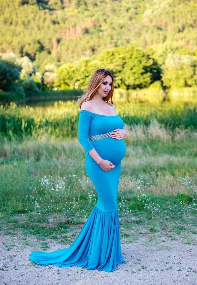 Fitted Maternity Dress Maternity Gown Dress for Maternity Etsy