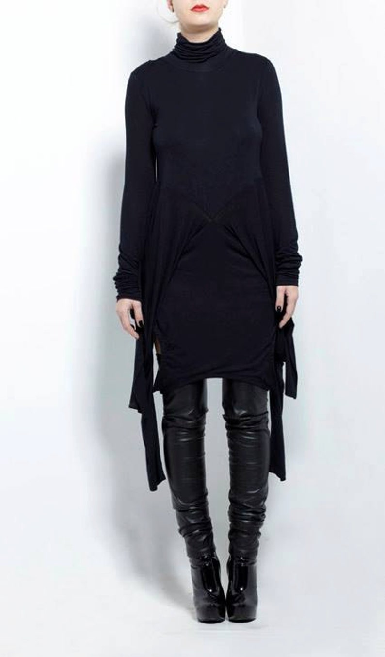 Black Tunic Dress Black Tunic Top Oversized Tunic Women | Etsy