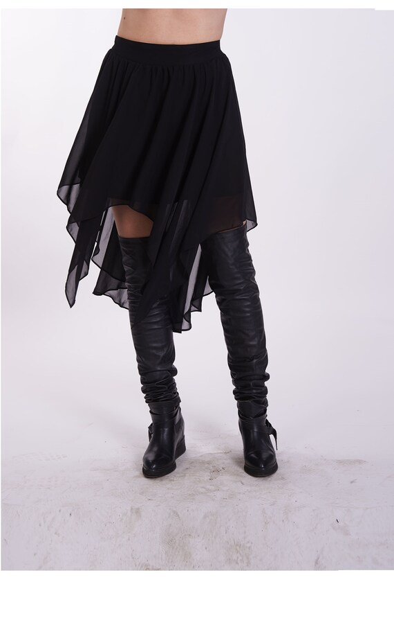 ヨガ・フィットネスその他 BALLESSIMO Chiffon skirt (all black) FSD practice, training skirt | DanceMaster NET
