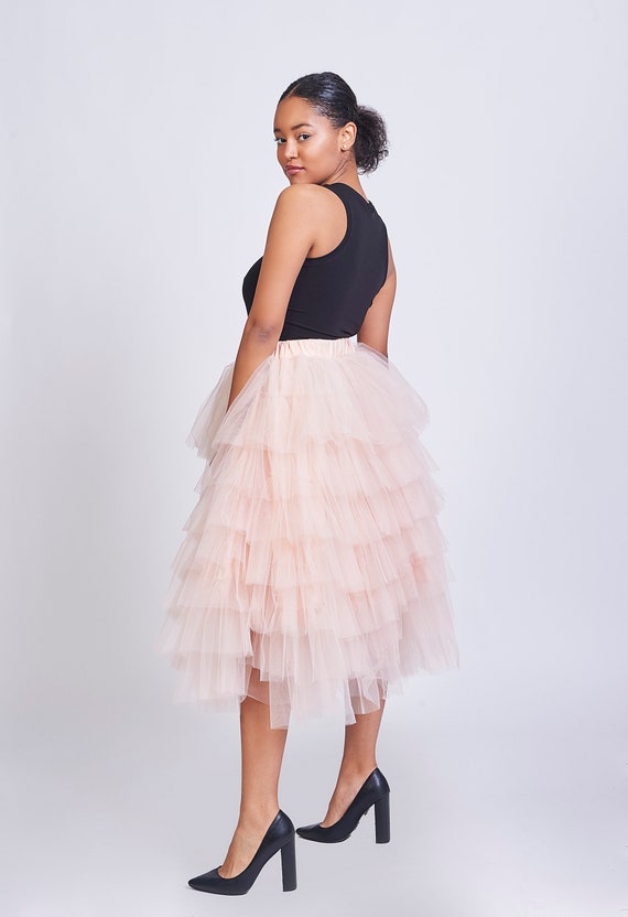 Peach tutu top dress for adults