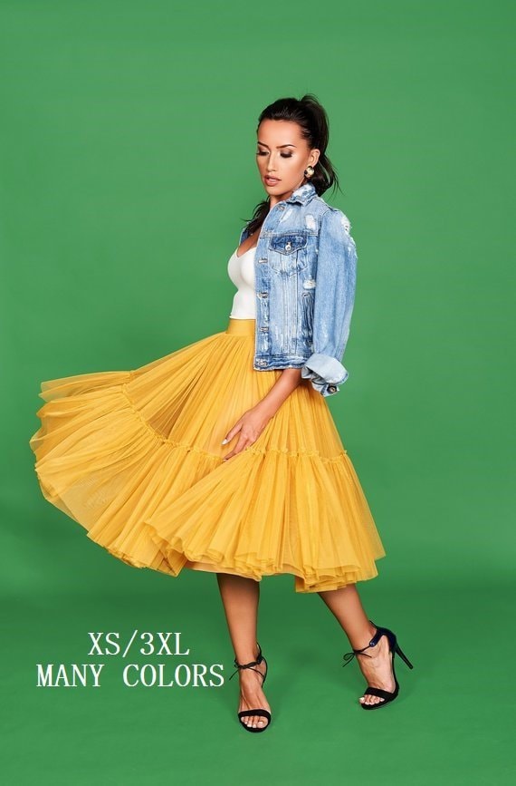 women's maxi tulle skirts