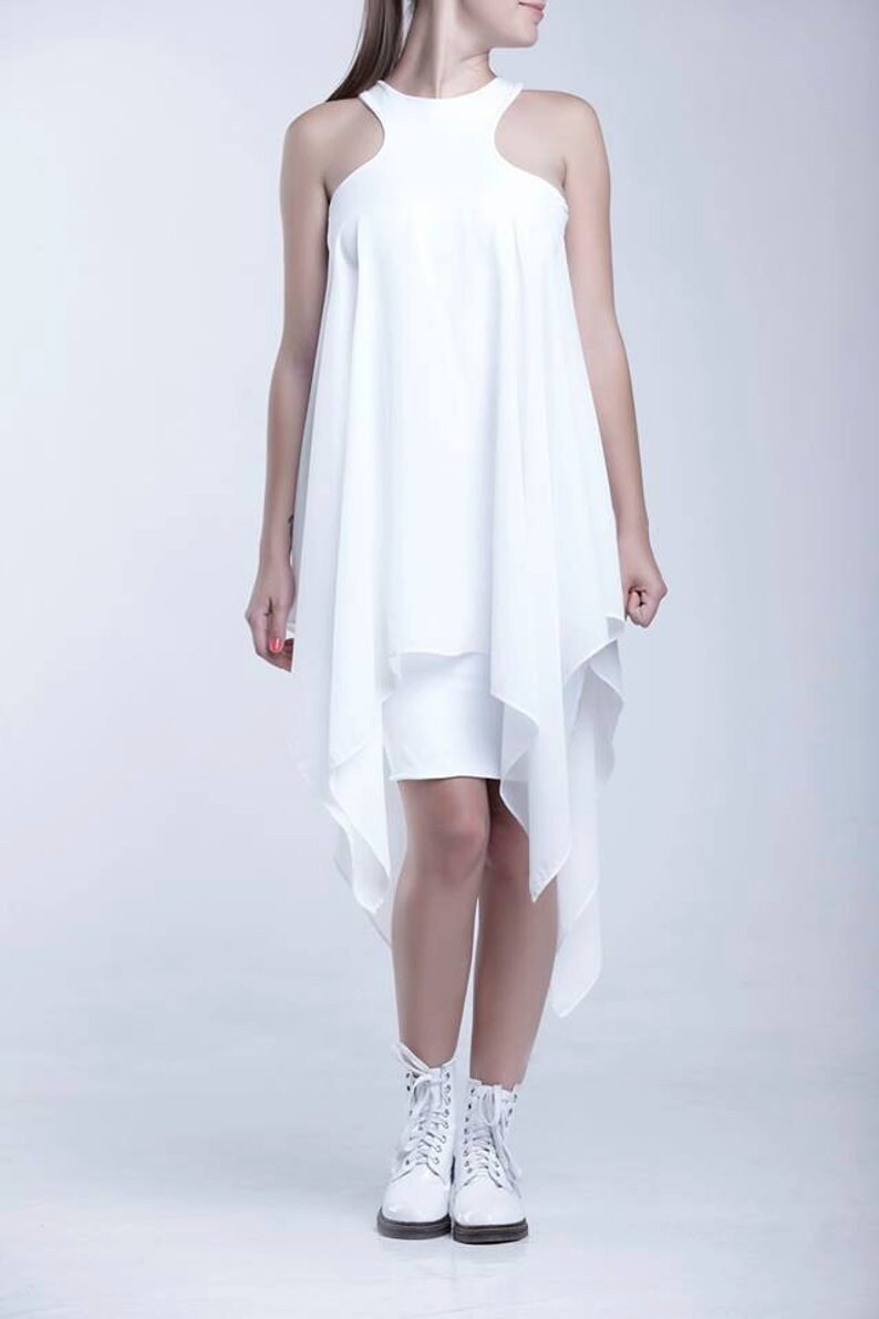 Yellow Dress Sleeveless Dress Summer Dress Beach Dress Asymmetric Dress Boho Dress Women Dress Cocktail Dress Bridesmaid Dress
