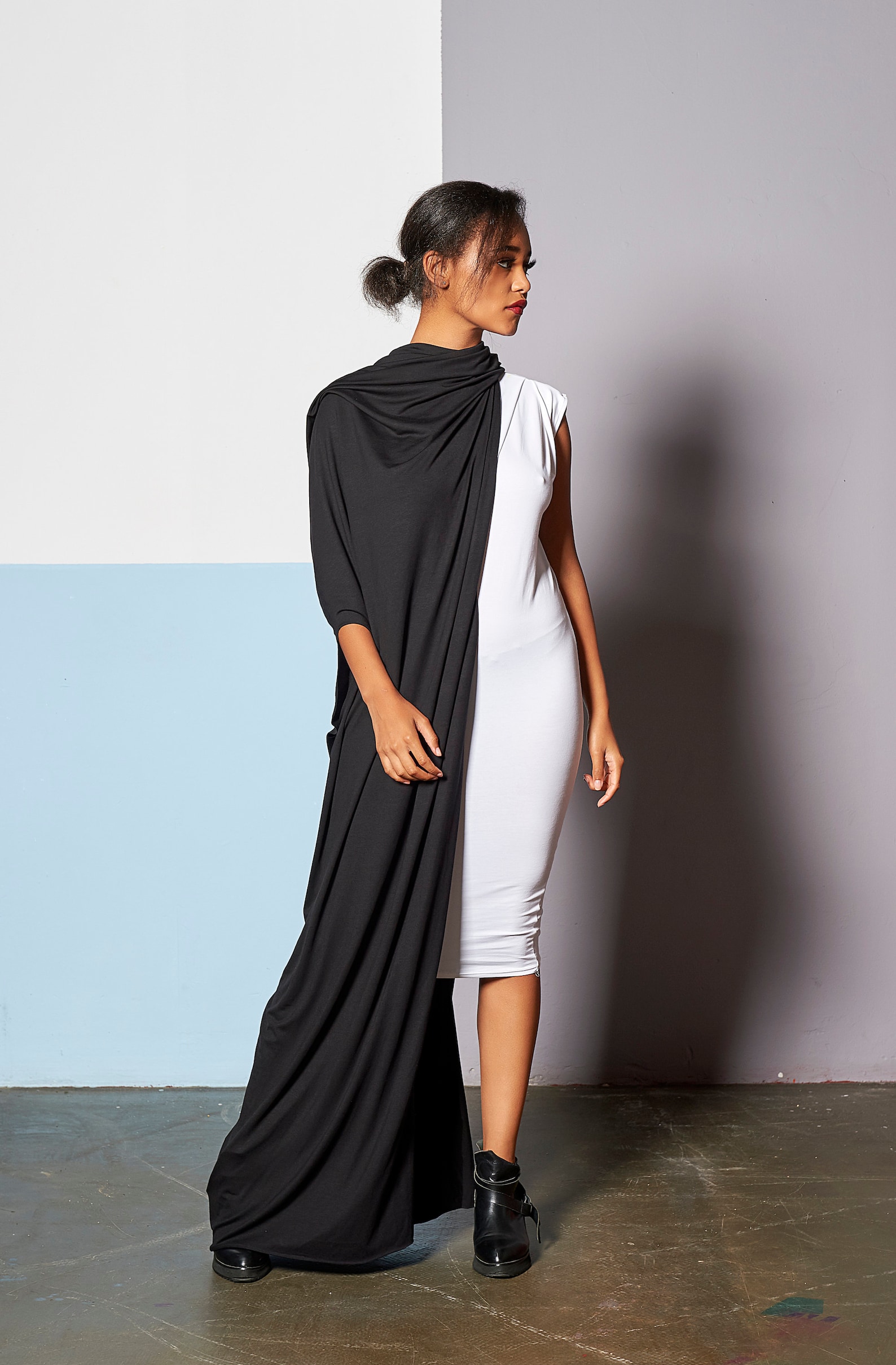Beyond Reality: Dreamcore Aesthetic's Rise in Fashion and Culture 6 Extravagant Black and White Contrast Dress