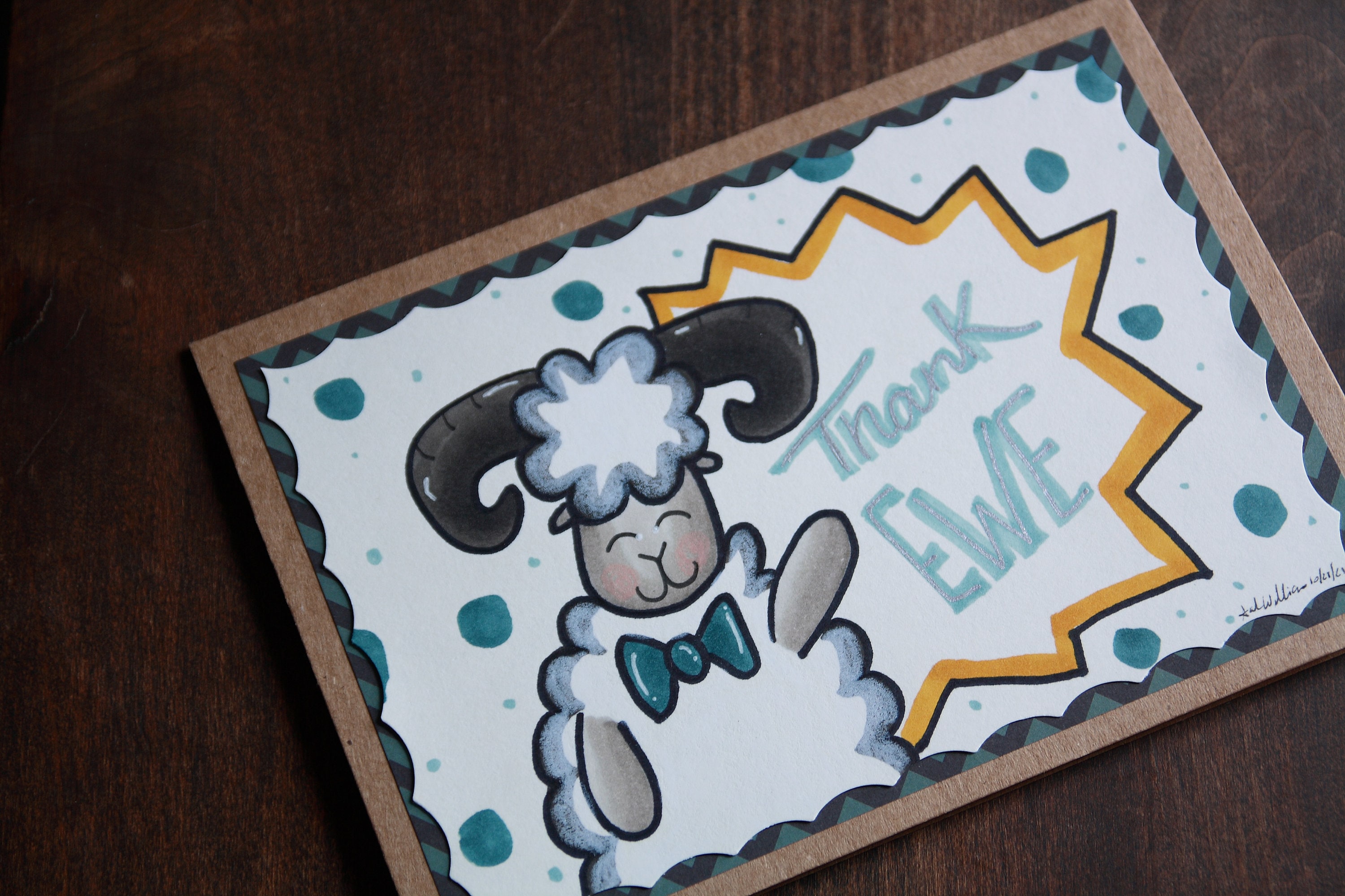 Thank You Card Sheep Thank You Card for Him Animal Thank You - Etsy